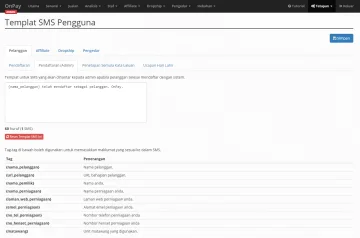 Templat SMS Pelanggan 2