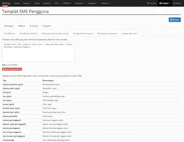 Templat SMS Affiliate 10