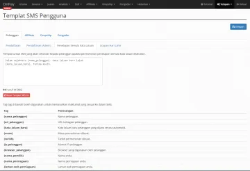 Templat SMS Pelanggan 3