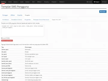 Templat SMS Pengedar 21