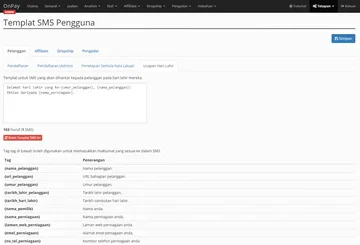 Templat SMS Pelanggan 4