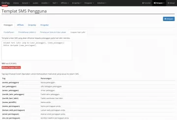 Templat SMS Pelanggan 4
