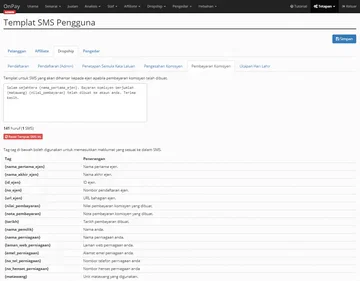 Templat SMS Dropship 15