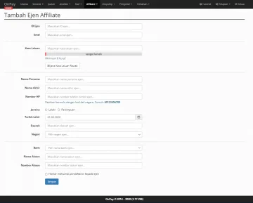 Tambah Ejen Affiliate