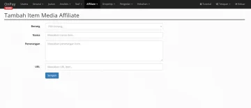 Tambah Item Media Affiliate